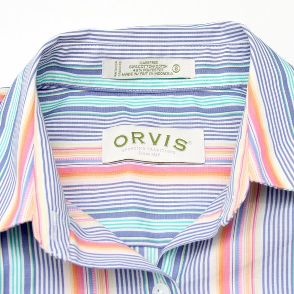 Orvis Button Up Long Sleeve Shirt Carefree Sz 8 - Picture 4 of 4